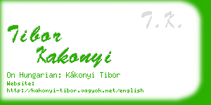 tibor kakonyi business card
